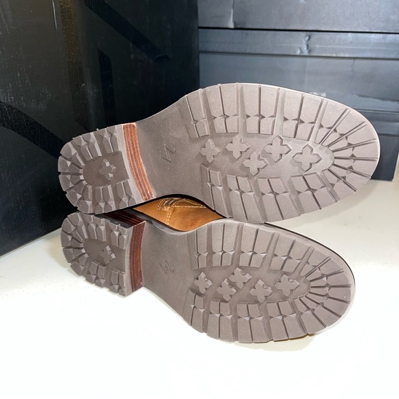 New 27 edit naturalizer cayce leather chestnut boots wide calf size 8.5 M - Picture 7 of 15